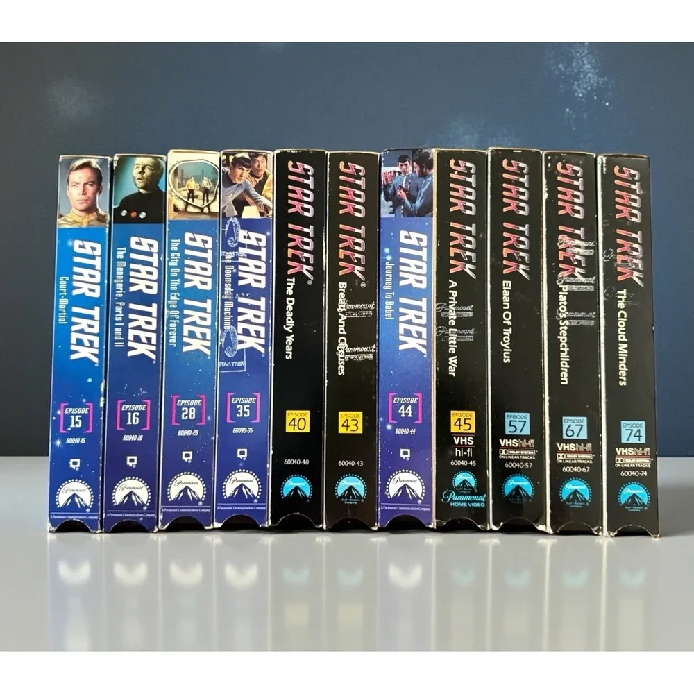Lot of 11 Star Trek: The Original and Uncut TV Series Episodes VHS Tapes EUC